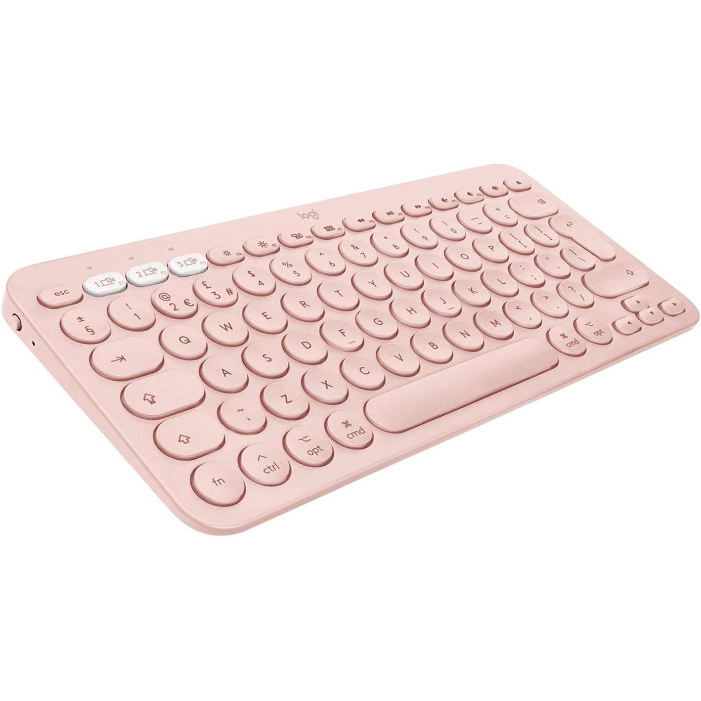 Buy Logitech,Logitech K380 Multi-Device Bluetooth Keyboard for Mac with Compact Slim Profile, Easy-Switch up to 3 Devices, Scissor Keys, 2 Year Battery, macOS/iOS/iPadOS, QWERTY UK English Layout - Rose - Gadcet | UK | London | Scotland | Wales| Near Me | Cheap | Pay In 3 | Keyboard & Mouse